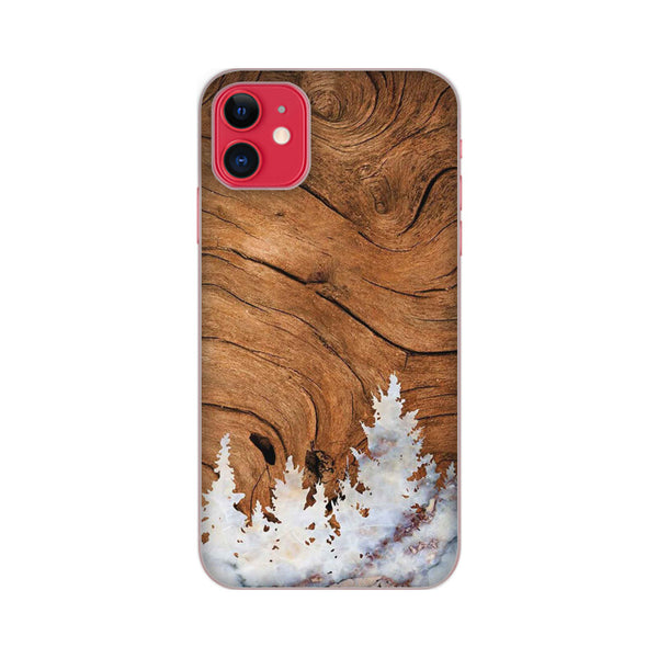 Wood Surface and Snowflakes Mobile Case Cover