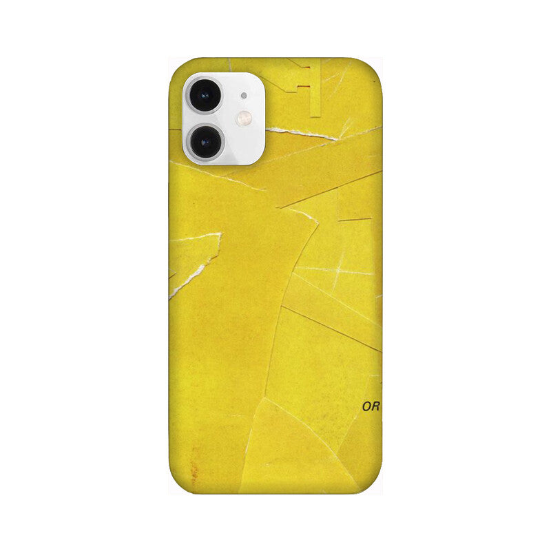 Yellow Paper Pattern Mobile Case Cover for iPhone 12/ iPhone 12 Mini/ iPhone 12 Pro/  iPhone 12 Pro Max