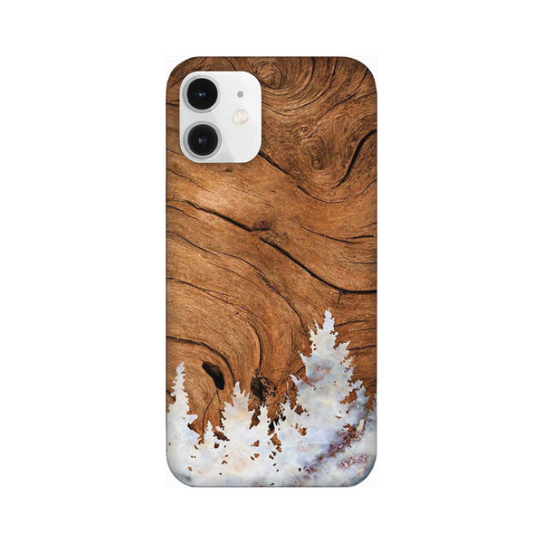 Wood Surface and Snowflakes Mobile Case Cover for iPhone 12/ iPhone 12 Mini/ iPhone 12 Pro/ iPhone 12 Pro Max