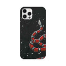 Snake in Galaxy IMobile Case Cover for iPhone 12/ iPhone 12 Mini/ iPhone 12 Pro/ iPhone 12 Pro Max