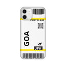 Goa ticket Printed Slim Cases and Cover for iPhone 12/ iPhone 12 Mini/ iPhone 12 Pro/ iPhone 12 Pro Max