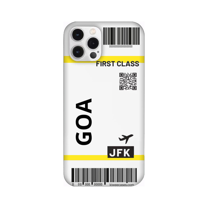 Goa ticket Printed Slim Cases and Cover for iPhone 12/ iPhone 12 Mini/ iPhone 12 Pro/ iPhone 12 Pro Max