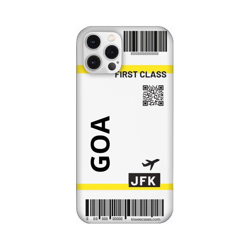 Goa ticket Printed Slim Cases and Cover for iPhone 12/ iPhone 12 Mini/ iPhone 12 Pro/ iPhone 12 Pro Max