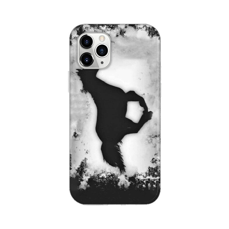 Black Horse in Clouds Pattern Mobile Case Cover for iPhone 11/ iPhone 11 Pro/ iPhone 11 Pro Max