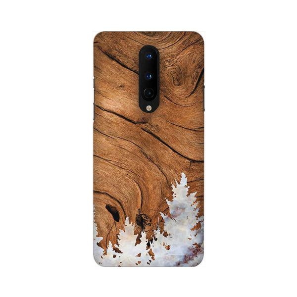 Wood Surface and Snowflakes Mobile Case Cover for OnePlus 8/ OnePlus 8 Pro