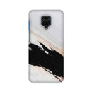 Black Patch White Marble Pattern Mobile Case Cover for Redmi Note 9/ Redmi Note 9 Pro