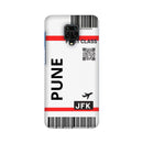 Flying to Pune Flight Ticket Pattern Mobile Case Cover for Redmi Note 9/ Redmi Note 9 Pro