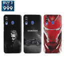 Combo Offer On Biker, Iron Man And Joker Pattern Mobile Case For Galaxy M30 ( Pack Of 3 )