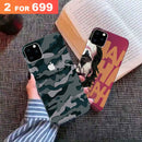 Combo Offer On Ha Ha Ha - Joker And Green Camo Pattern Mobile Case For iPhone 11 Pro Max ( Pack Of 2 )