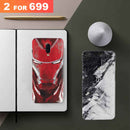 Combo Offer On Iron Man And Marble Pattern Mobile Case For Oneplus 6T ( Pack Of 2 )