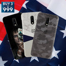 Combo Offer On Joker, Army Camo And Marble Pattern Mobile Case For Oneplus 7 ( Pack Of 3 )