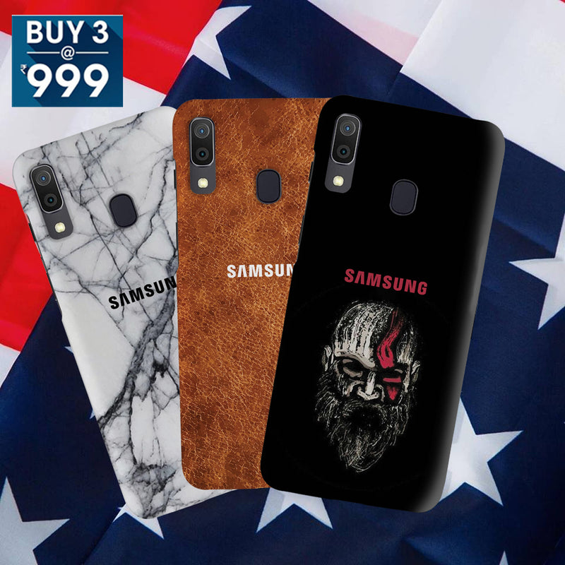 Combo Offer On Beard, Deasert And Marble Pattern Mobile Case For Galaxy A30 ( Pack Of 3 )