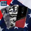 Combo Offer On Red And Black , Superme And Camo Pattern Mobile Case For Oneplus 7T Pro ( Pack Of 3 )