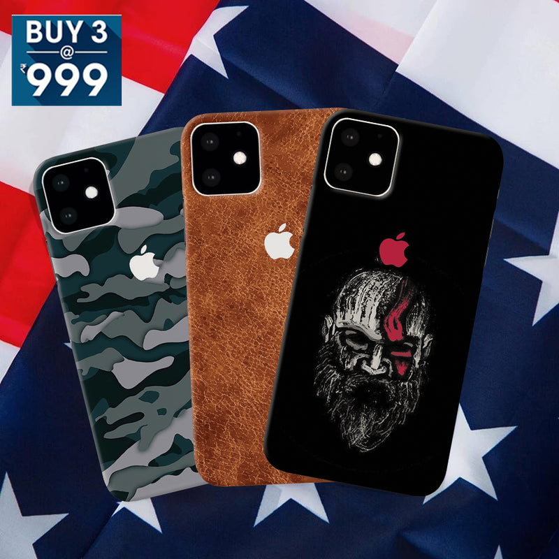 Combo Offer On Beard, Deasert And Military Camo Pattern Mobile Case For iPhone 11 Pro Max ( Pack Of 3 )