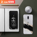 Combo Offer On Beard And Marble Pattern Mobile Case For Oneplus 6T ( Pack Of 2 )