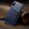 Navy Blue Leather Mobile Cover for Iphone X