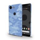 Blue and White Camouflage Printed Slim Cases and Cover for Pixel 3