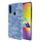 Blue and White Camouflage Printed Slim Cases and Cover for Galaxy A20S