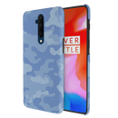 Blue and White Camouflage Printed Slim Cases and Cover for OnePlus 7T Pro