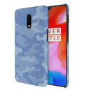 Blue and White Camouflage Printed Slim Cases and Cover for OnePlus 7