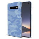 Blue and White Camouflage Printed Slim Cases and Cover for Galaxy S10