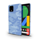 Blue and White Camouflage Printed Slim Cases and Cover for Pixel 4