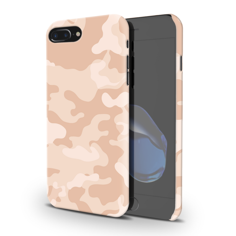 Cream and White Camouflage Printed Slim Cases and Cover for iPhone 7 Plus