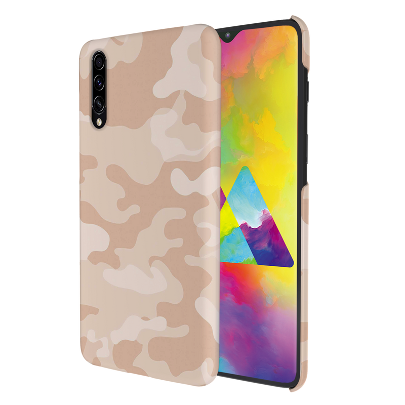 Cream and White Camouflage Printed Slim Cases and Cover for Galaxy A50