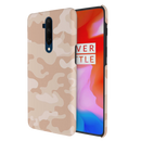 Cream and White Camouflage Printed Slim Cases and Cover for OnePlus 7T Pro