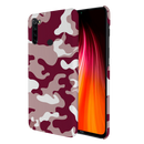 Maroon and White Camouflage Printed Slim Cases and Cover for Redmi Note 8