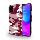 Maroon and White Camouflage Printed Slim Cases and Cover for iPhone 11 Pro Max