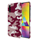 Maroon and White Camouflage Printed Slim Cases and Cover for Galaxy A50S