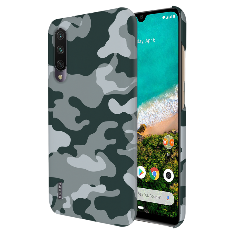 Olive Green and White Camouflage Printed Slim Cases and Cover for Redmi A3