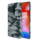 Olive Green and White Camouflage Printed Slim Cases and Cover for OnePlus 7T Pro