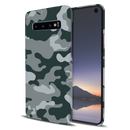 Olive Green and White Camouflage Printed Slim Cases and Cover for Galaxy S10