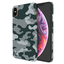 Olive Green and White Camouflage Printed Slim Cases and Cover for iPhone XS Max