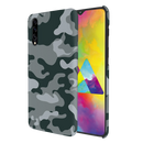 Olive Green and White Camouflage Printed Slim Cases and Cover for Galaxy A50S