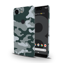 Olive Green and White Camouflage Printed Slim Cases and Cover for Pixel 3 XL