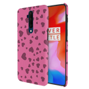 Pink Hearts Printed Slim Cases and Cover for OnePlus 7T Pro