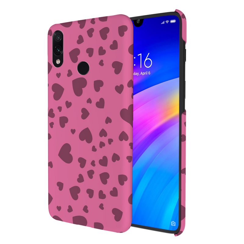 Pink Hearts Printed Slim Cases and Cover for Redmi Note 7 Pro