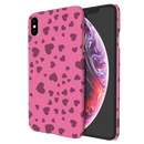 Pink Hearts Printed Slim Cases and Cover for iPhone XS Max