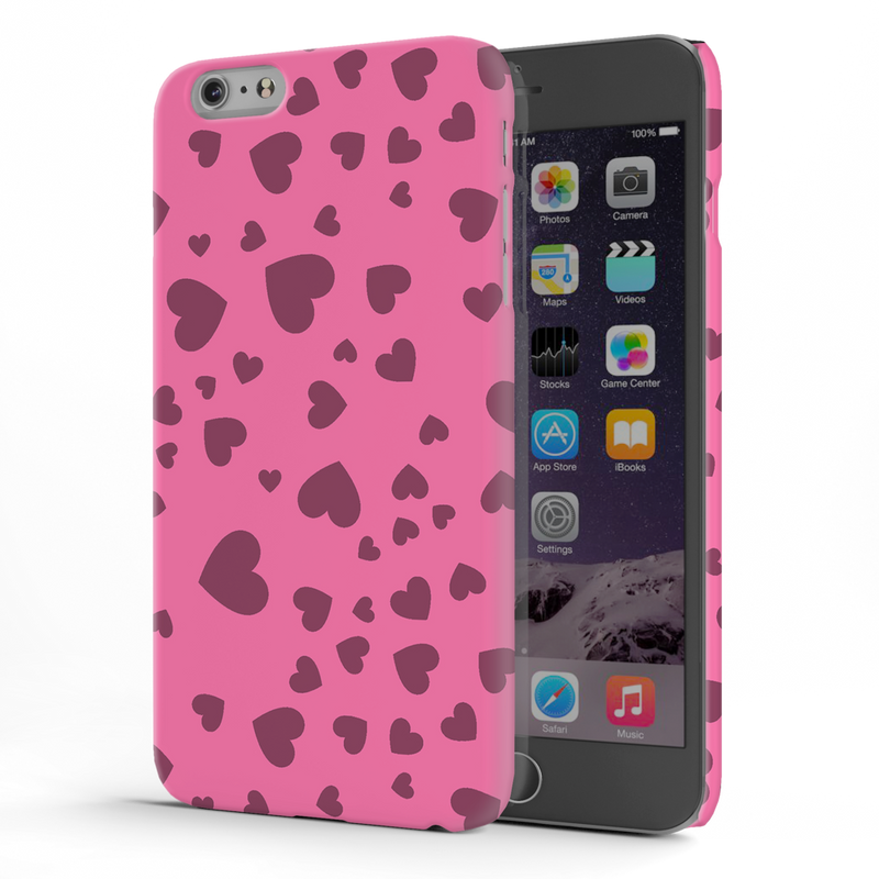 Pink Hearts Printed Slim Cases and Cover for iPhone 6 Plus