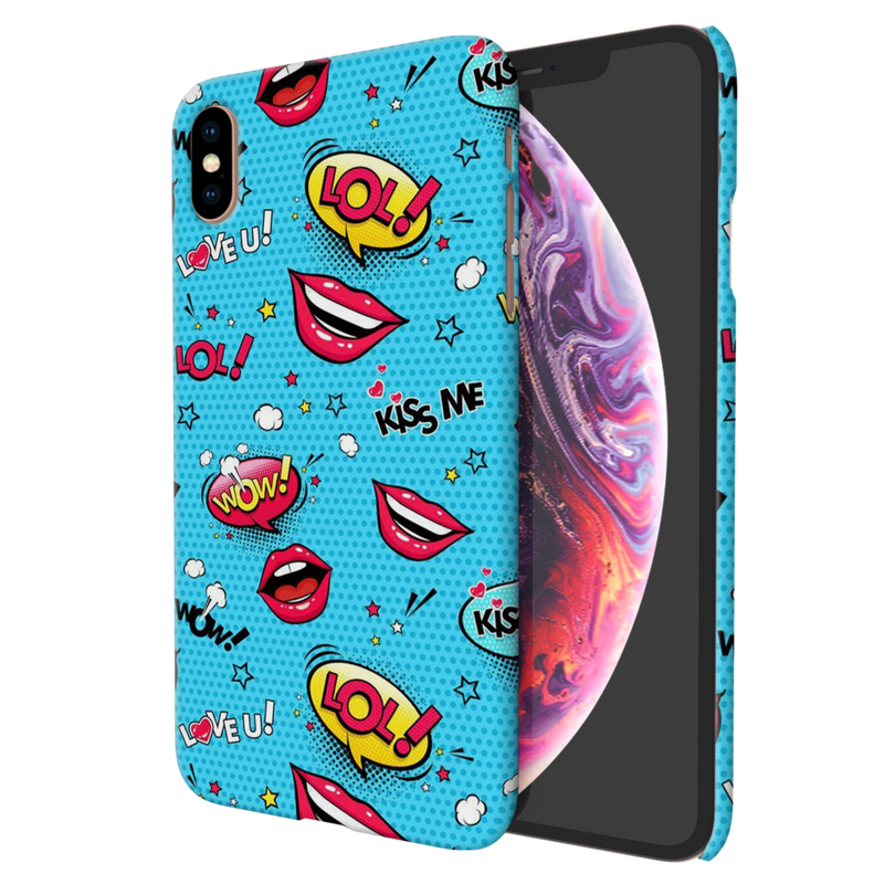 Kiss me Printed Slim Cases and Cover for iPhone XS Max