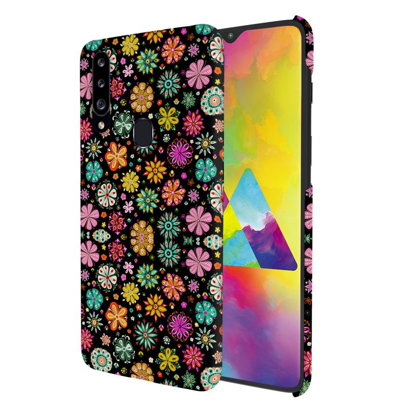 Night Florals Printed Slim Cases and Cover for Galaxy A20S