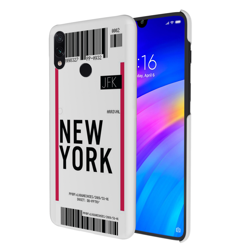 New York ticket Printed Slim Cases and Cover for Redmi Note 7 Pro