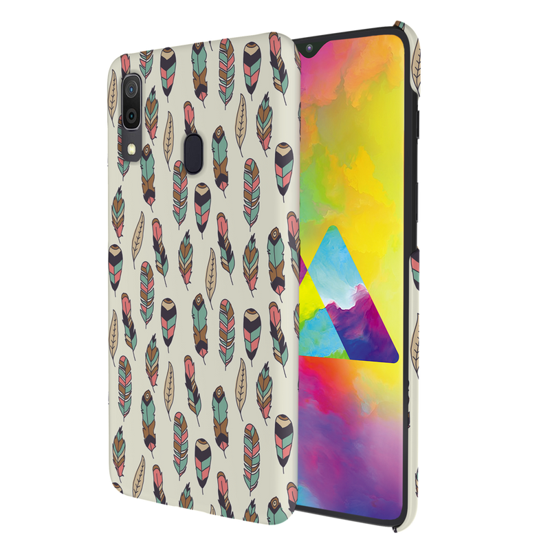 Feather pattern Printed Slim Cases and Cover for Galaxy A20