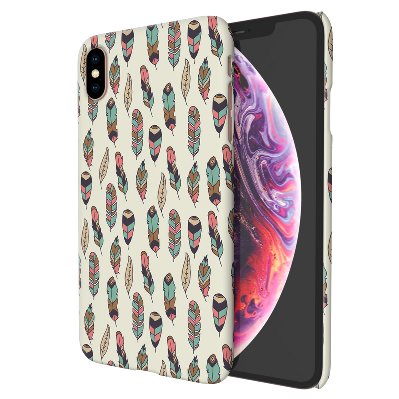 Feather pattern Printed Slim Cases and Cover for iPhone XS Max