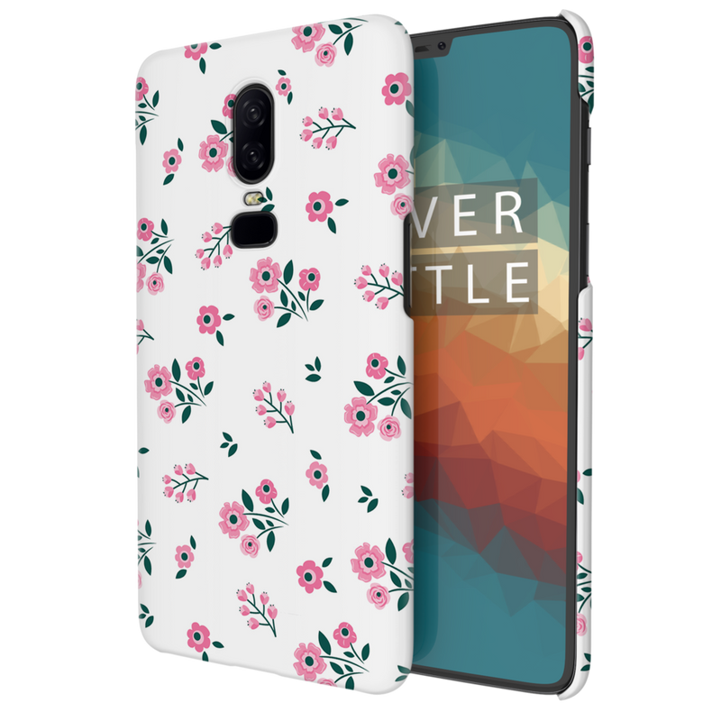 Pink florals Printed Slim Cases and Cover for OnePlus 6