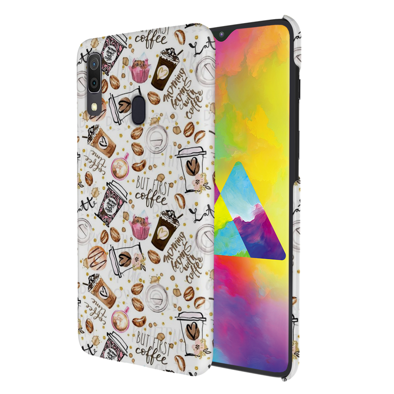 Coffee first Printed Slim Cases and Cover for Galaxy A20