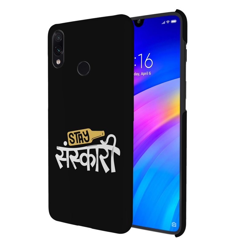 Stay Sanskari Printed Slim Cases and Cover for Redmi Note 7 Pro